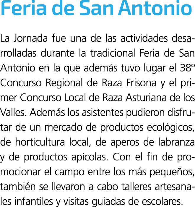 Feria de San Antonio La Jornada fue una de las actividades desarrolladas durante la tradicional Feria de San Antonio    