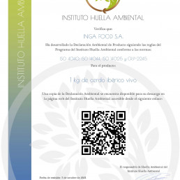 FORO AGRO GANADERO, FORO AGRO GANAERO, FORO AGRO GANADERO, Inga food: primera empresa europea de producción porcina en certificar la declaración ambiental de producto (DAP) en carne de cerdo ibérico