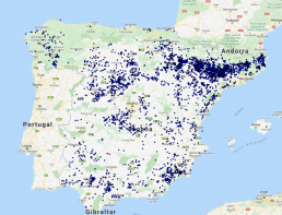 Foro Agroganadero, Mapa de las más de 7.000 macrogranjas en España