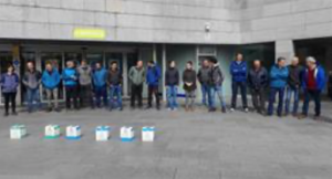 FORO AGRO GANADERO, Ganaderos navarros regalan leche en Pamplona reivindicando un precio de venta "digno" para sus productos