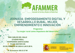Afammer celebra una Jornada sobre empoderamiento y brecha digital de la mujer rural este viernes en San Carlos del Valle