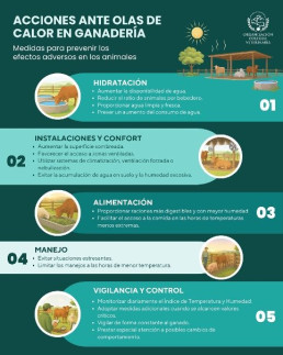 Los veterinarios destacan las medidas básicas de bienestar en animales de producción ante las altas temperaturas